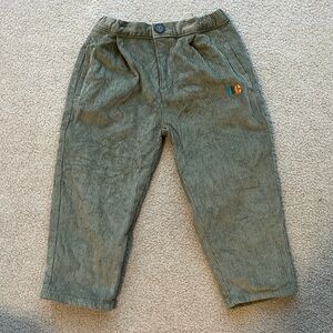 Bobo Choses green corduroy pants 2-3y oversized